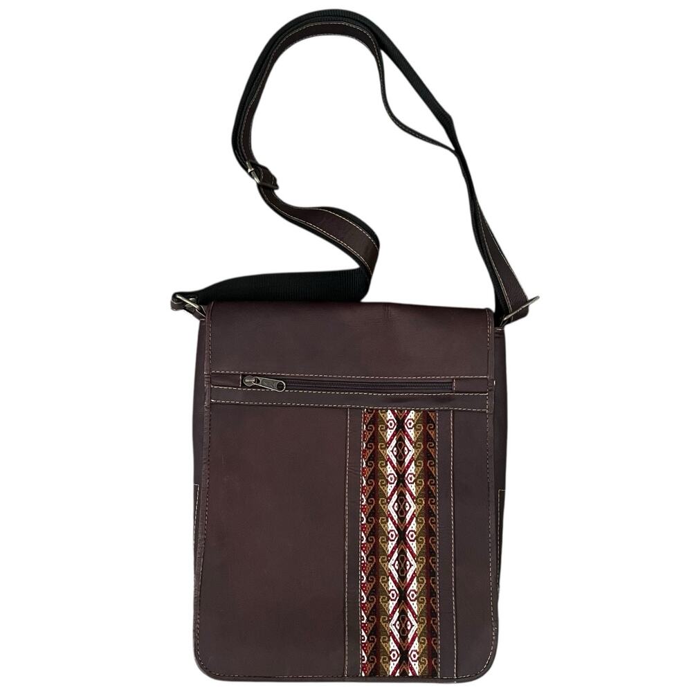 SOL Ecuador Leather Messenger Bag Unisex Crossbody‎ Shoulder Sling